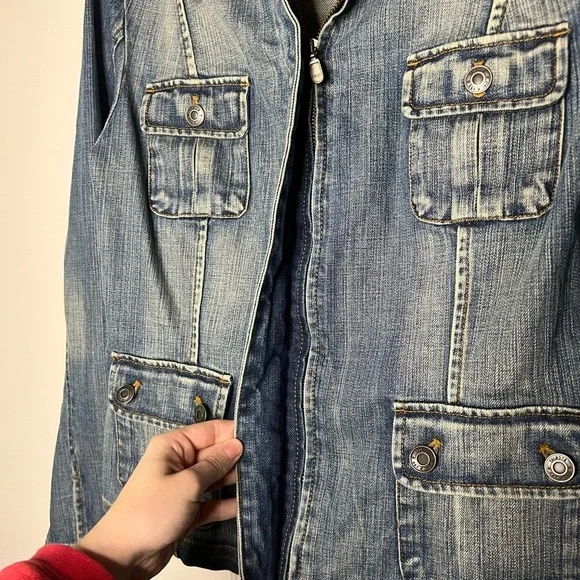 Vintage Talbots Safari Pocket Denim Jacket - Picture 7 of 12